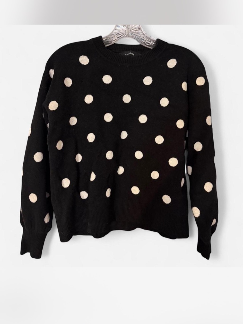 Polka Dot Crewneck Sweater